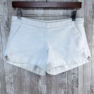Lilly Pulitzer Adie Shorts Womens 00 White Textured Pocket Plainweave Resortwear